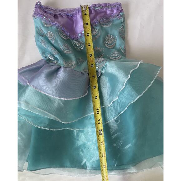 Disney Store Little Mermaid Ariel Dress Skirt Halloween Costume Sz 4 4T - Picture 8 of 8